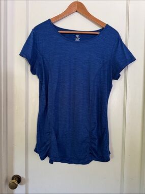 GAIAM Royal Blue Short Sleeve Scoop Neck Tee